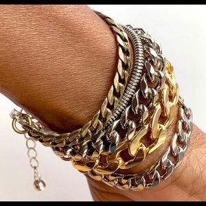 Jenny Bird Austin Cuff Chain Link Bracelet NWT